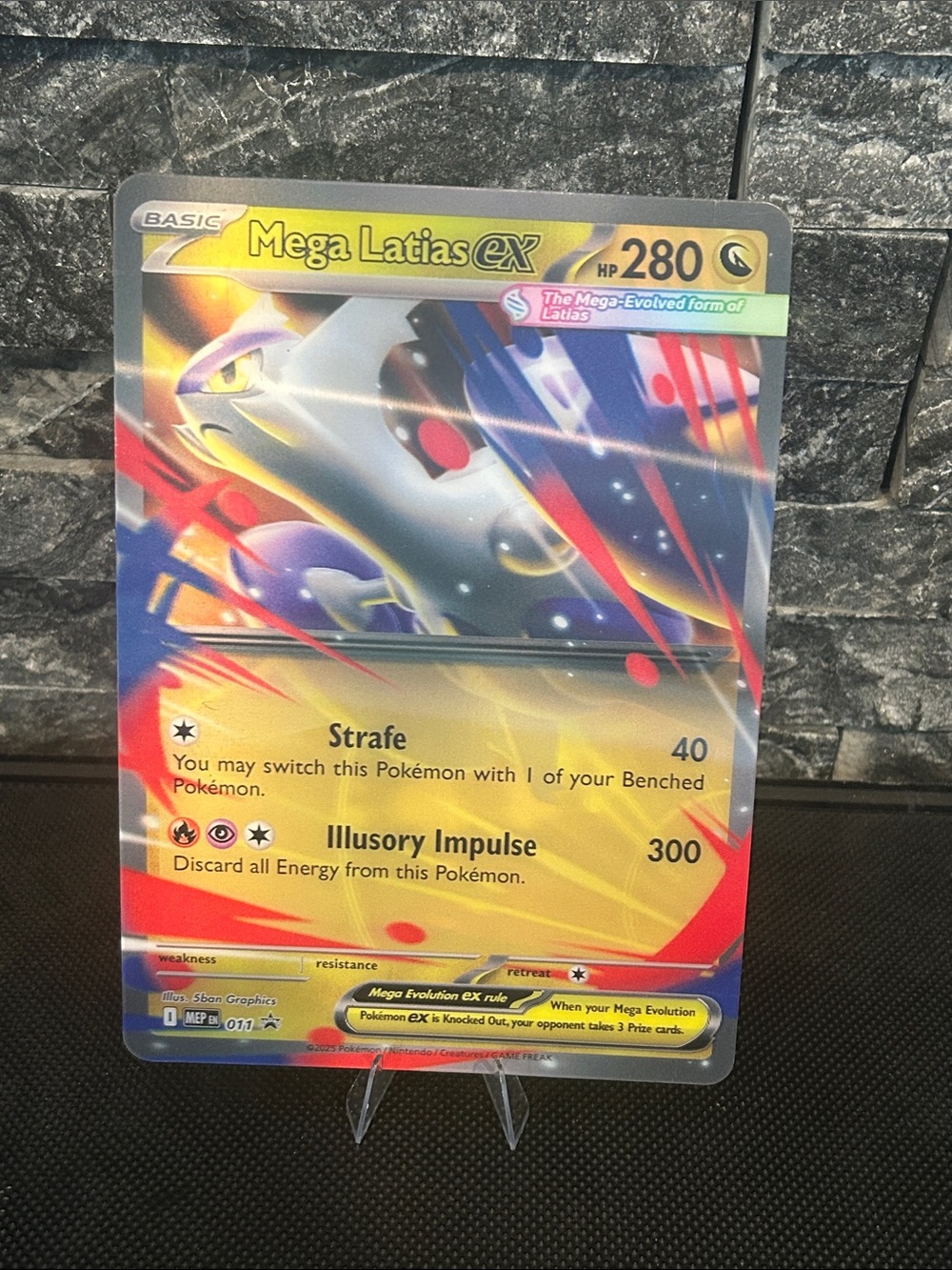 Pokemon‎ Mega Latias #011 EX Holo Jumbo Black Star Promo Card 3D M/NM